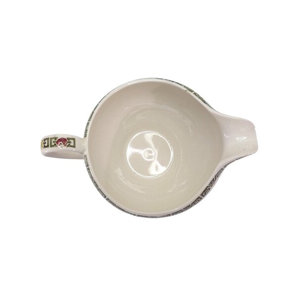 Johnson Brothers Indian Tree Green Key Platter Creamer Sugar Bowl Set Vintage Fl - Picture 2 of 16